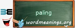 WordMeaning blackboard for paling